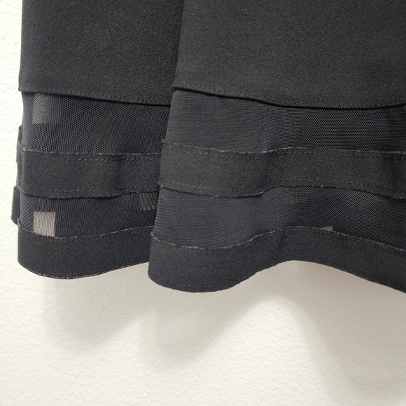 Calvin Klein A-Line Mesh Stripe Black Dress Size 4 - Picture 10 of 10